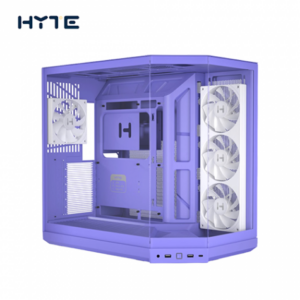 HYTE Y50 RGB 紫 全景玻璃機殼 (E-ATX/Type-C/內建ARGB風扇側3+後1/支援背插主板(限ATX)/三面全景玻璃/顯卡360mm/塔散160mm)